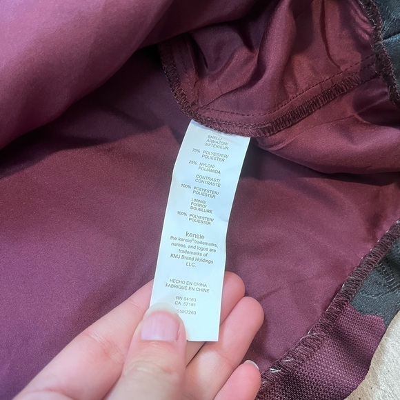 KENSIE Floral Dress with Mesh Neckline Size Large - Picture 6 of 8